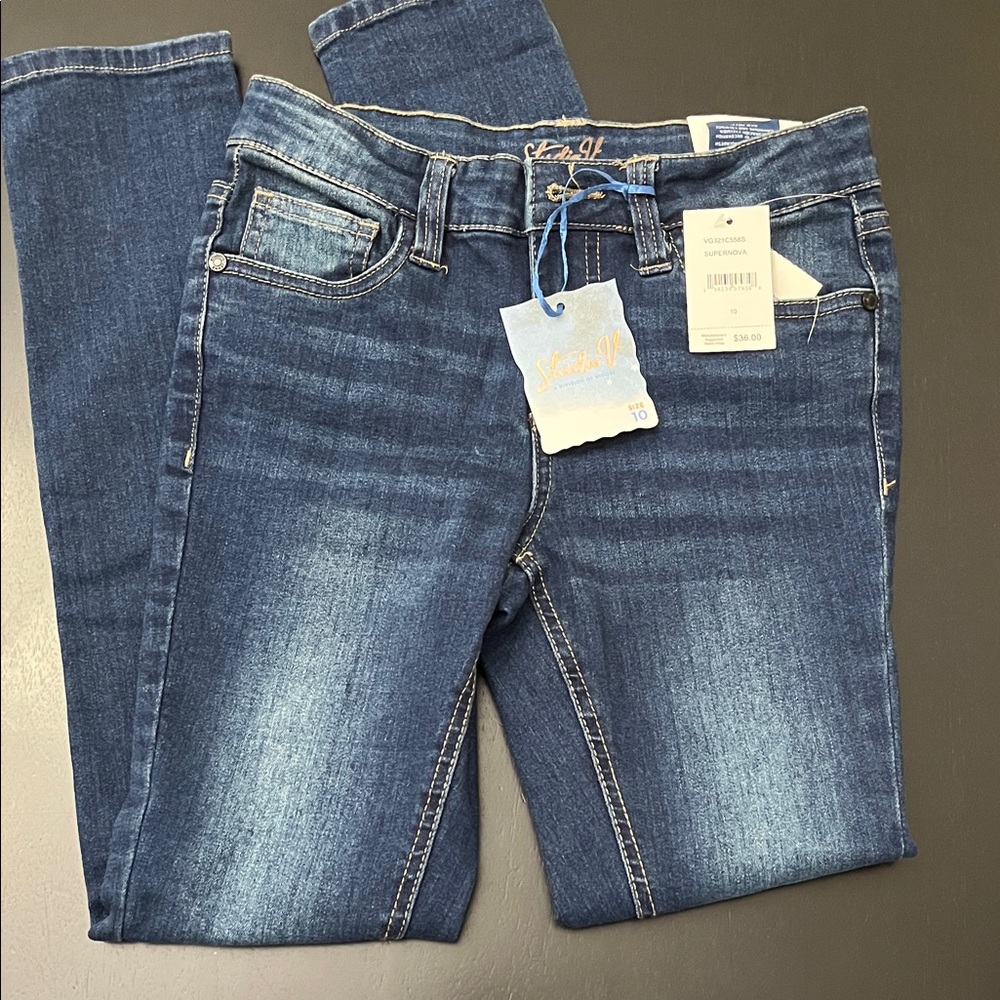 Vigoss Girls Dark Blue Skinny Jeans